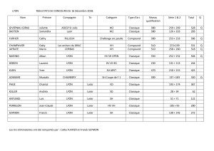 TIR ARC RESULTATS DU CONCOURS DU 16 Décembre 2018